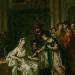St Louis Giving Regency to Blanche of Castille (study)